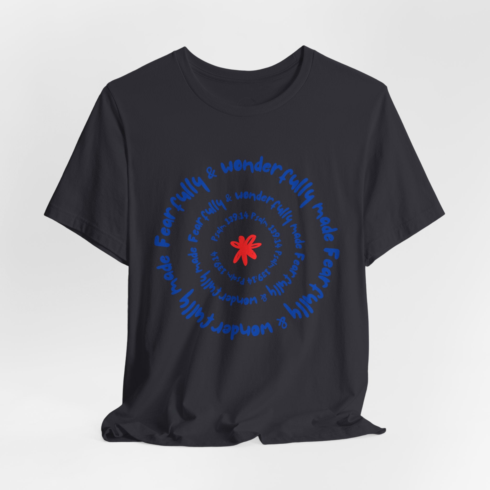 T-Shirt — 'Fearfully & Wonderfully Made' Spiral Design