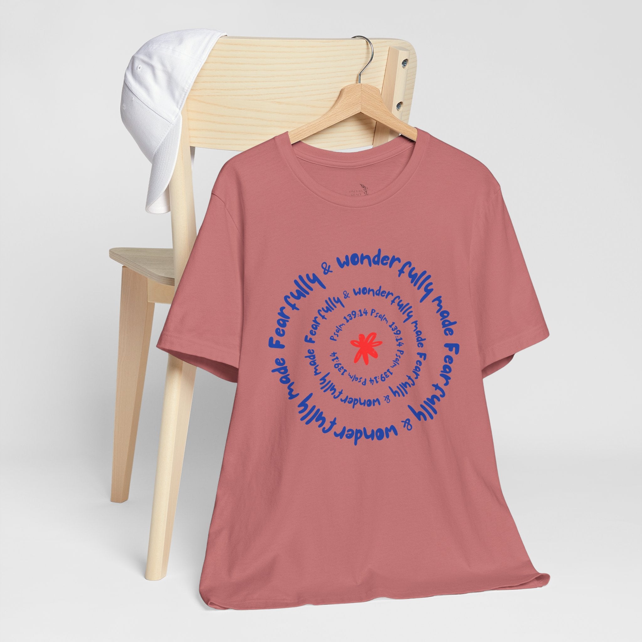T-Shirt — 'Fearfully & Wonderfully Made' Spiral Design