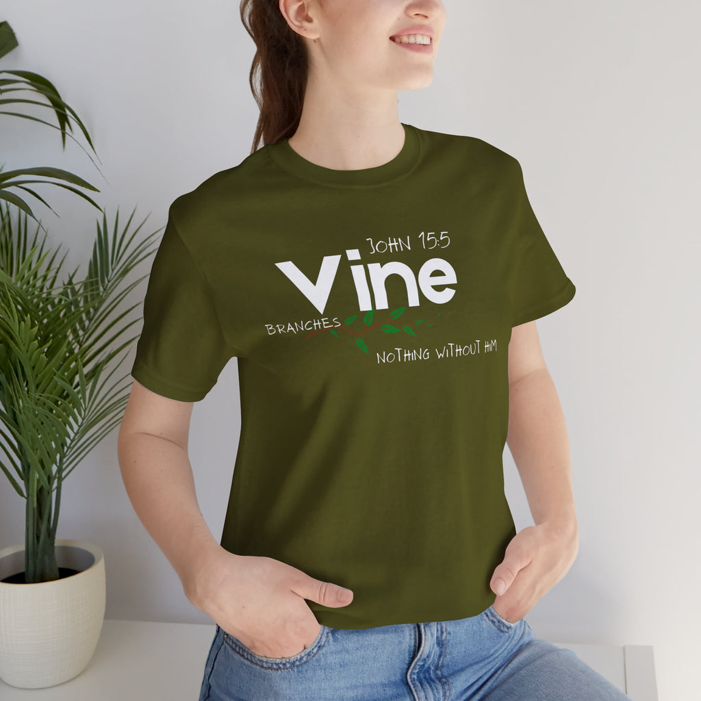 Vine typography tee T-Shirt | botanical vine script graphic
