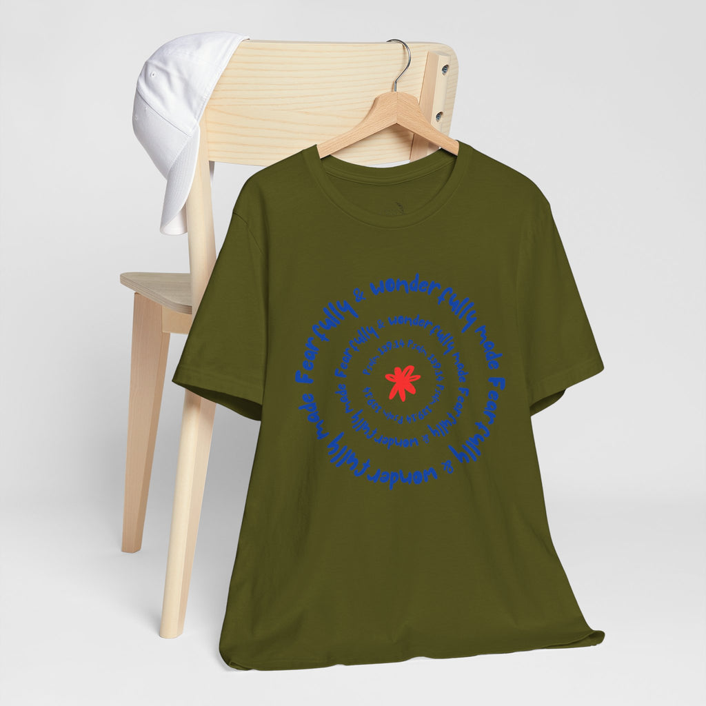 T-Shirt — 'Fearfully & Wonderfully Made' Spiral Design