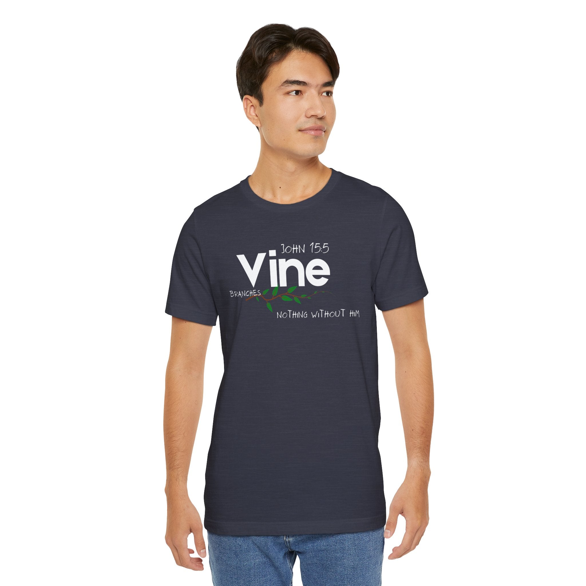 Vine typography tee T-Shirt | botanical vine script graphic