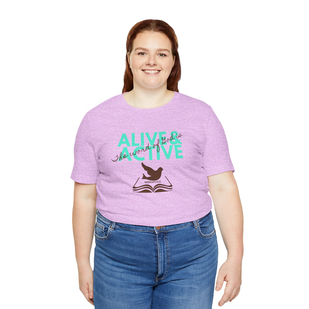 Alive & Active sword wings T-Shirt | Hebrews 4:12 scripture design