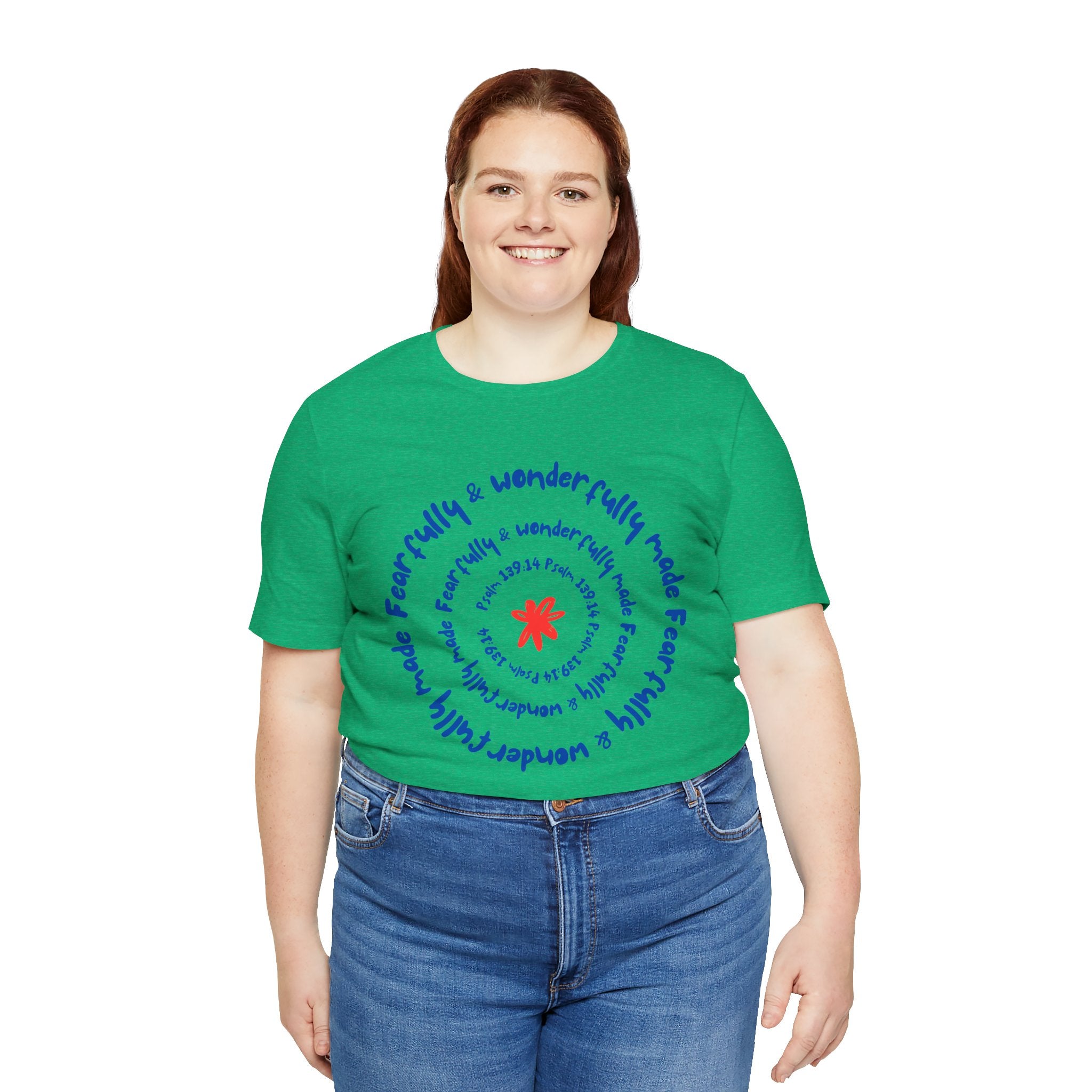 T-Shirt — 'Fearfully & Wonderfully Made' Spiral Design