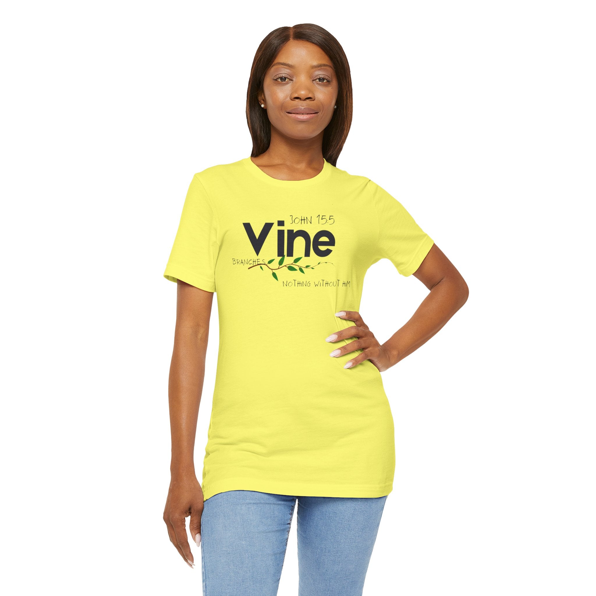 Vine typography tee T-Shirt | botanical vine script graphic