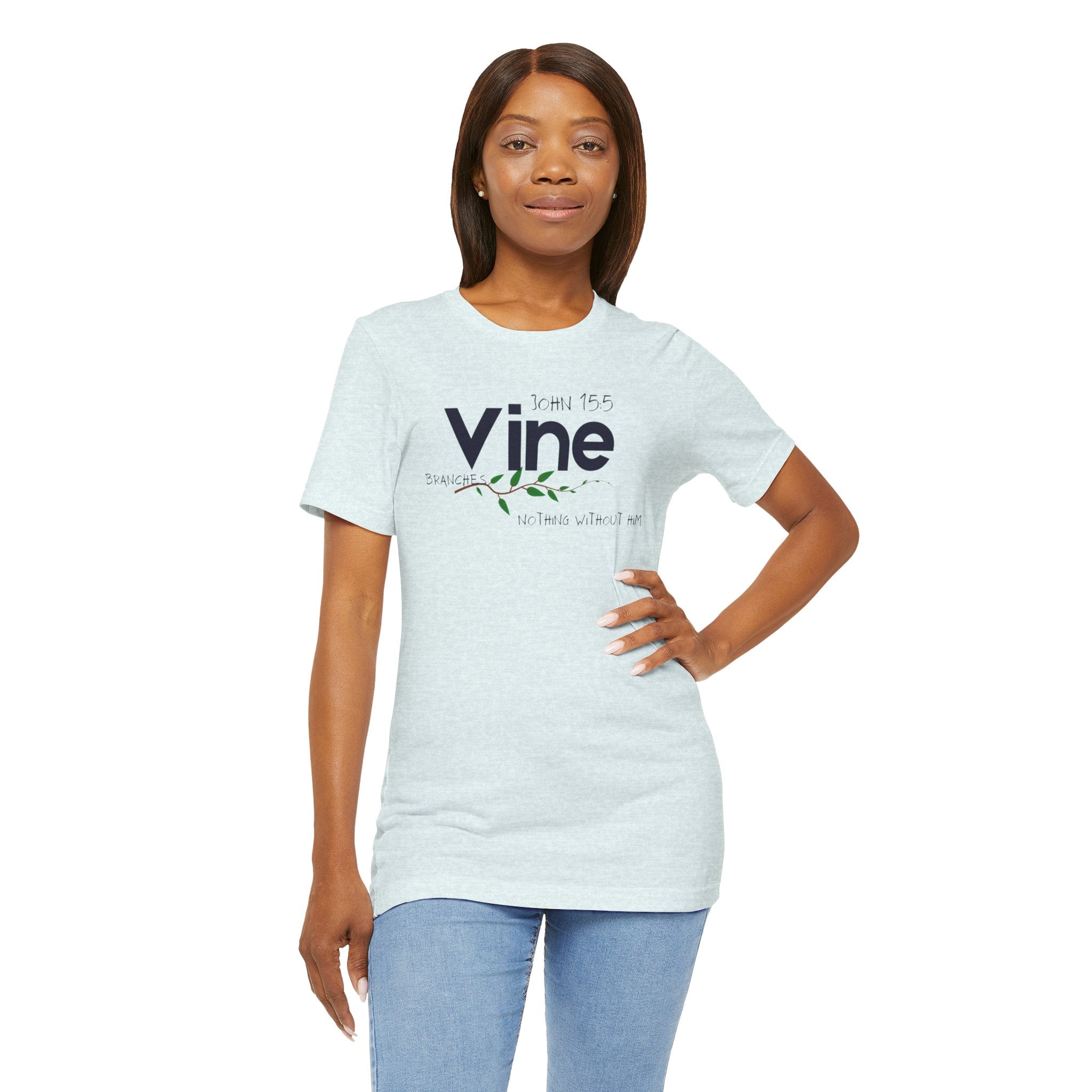 Vine typography tee T-Shirt | botanical vine script graphic