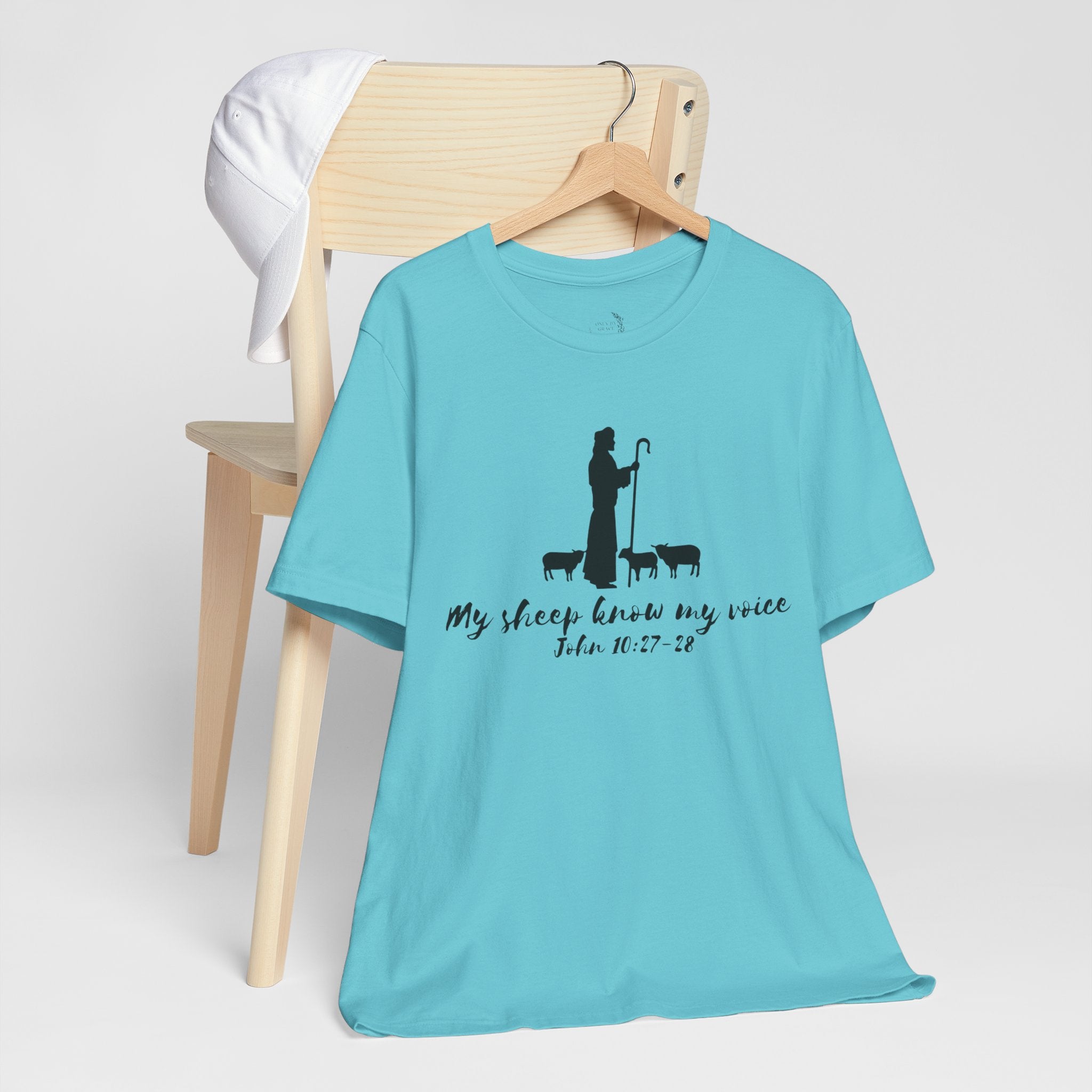 My Sheep Know My Voice shepherd silhouette T-Shirt | John 10:27 scripture
