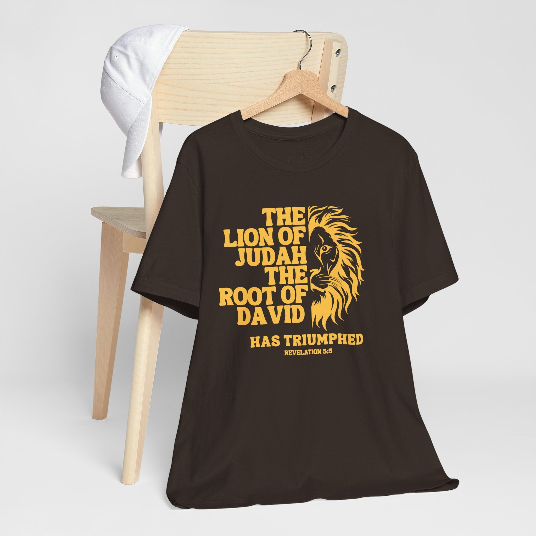 Lion of Judah T‑Shirt — "The Lion of Judah The Root of David Has Triumphed" Christian Graphic Tee