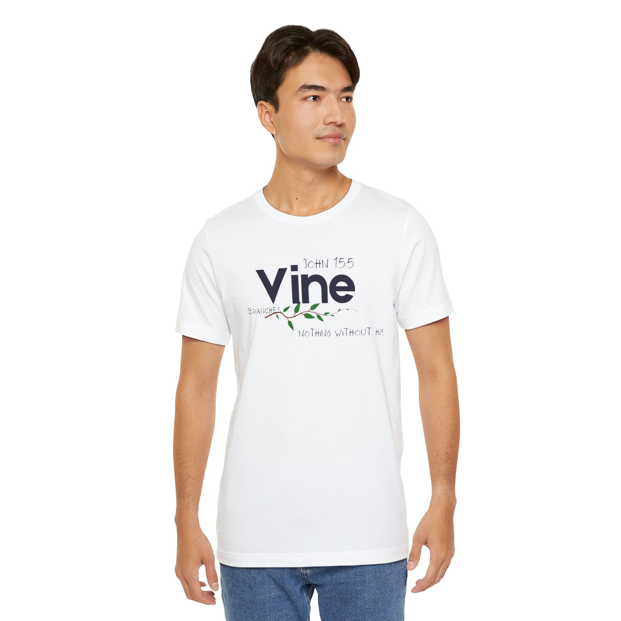 Vine typography tee T-Shirt | botanical vine script graphic