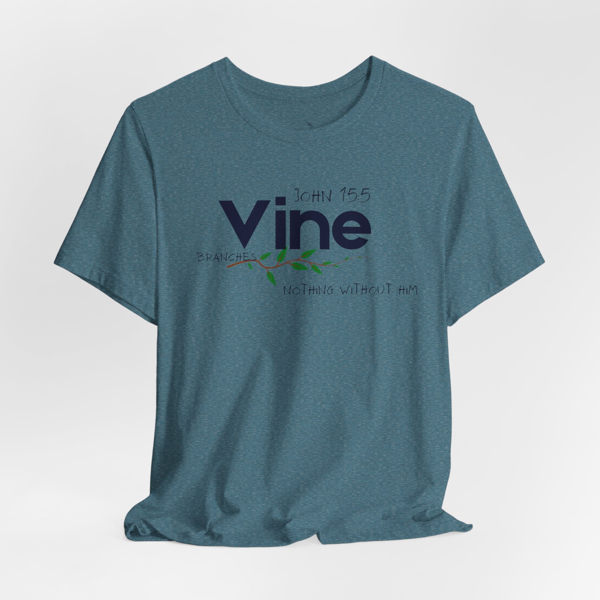 Vine typography tee T-Shirt | botanical vine script graphic