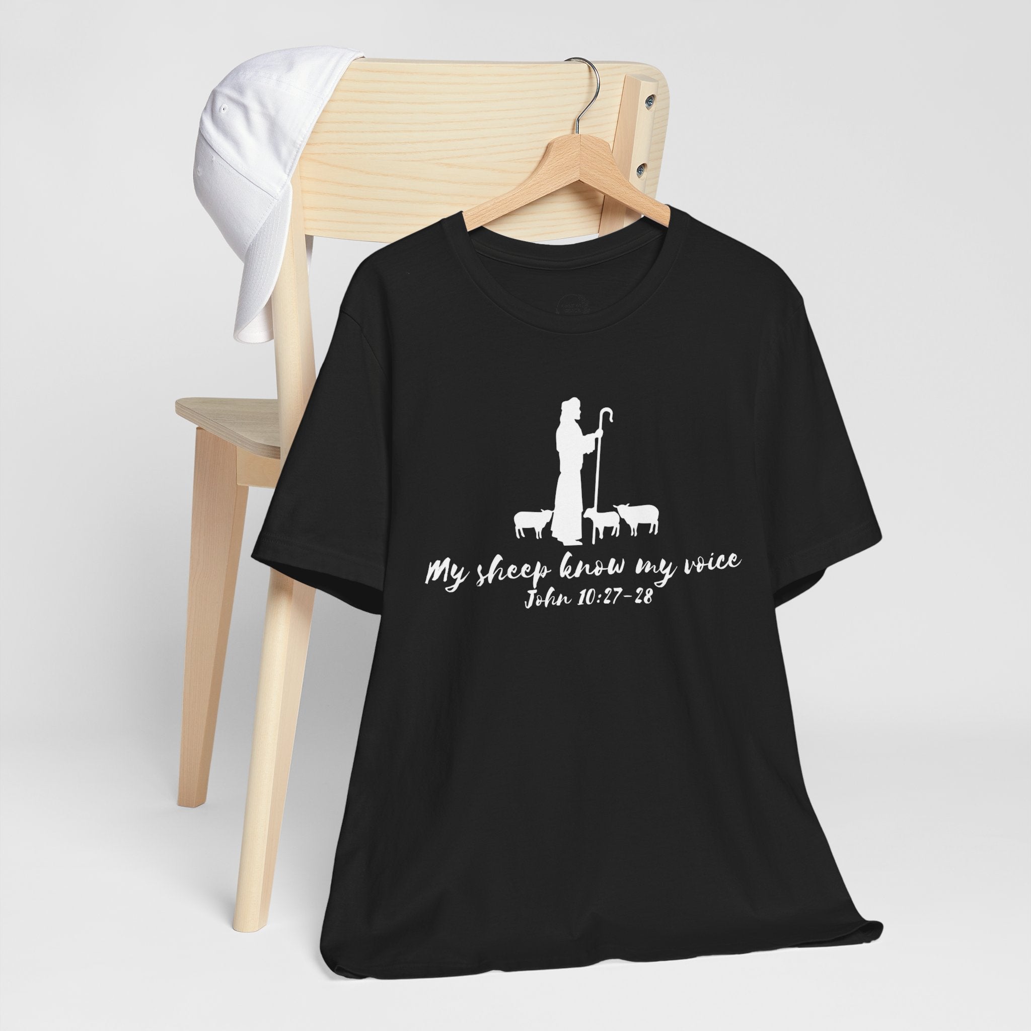 My Sheep Know My Voice shepherd silhouette T-Shirt | John 10:27 scripture