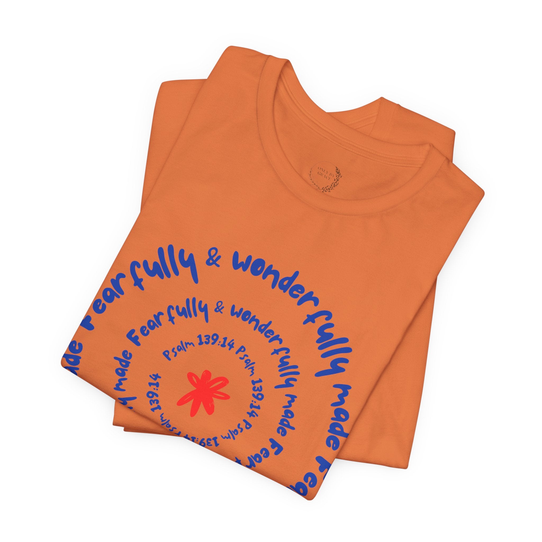 T-Shirt — 'Fearfully & Wonderfully Made' Spiral Design