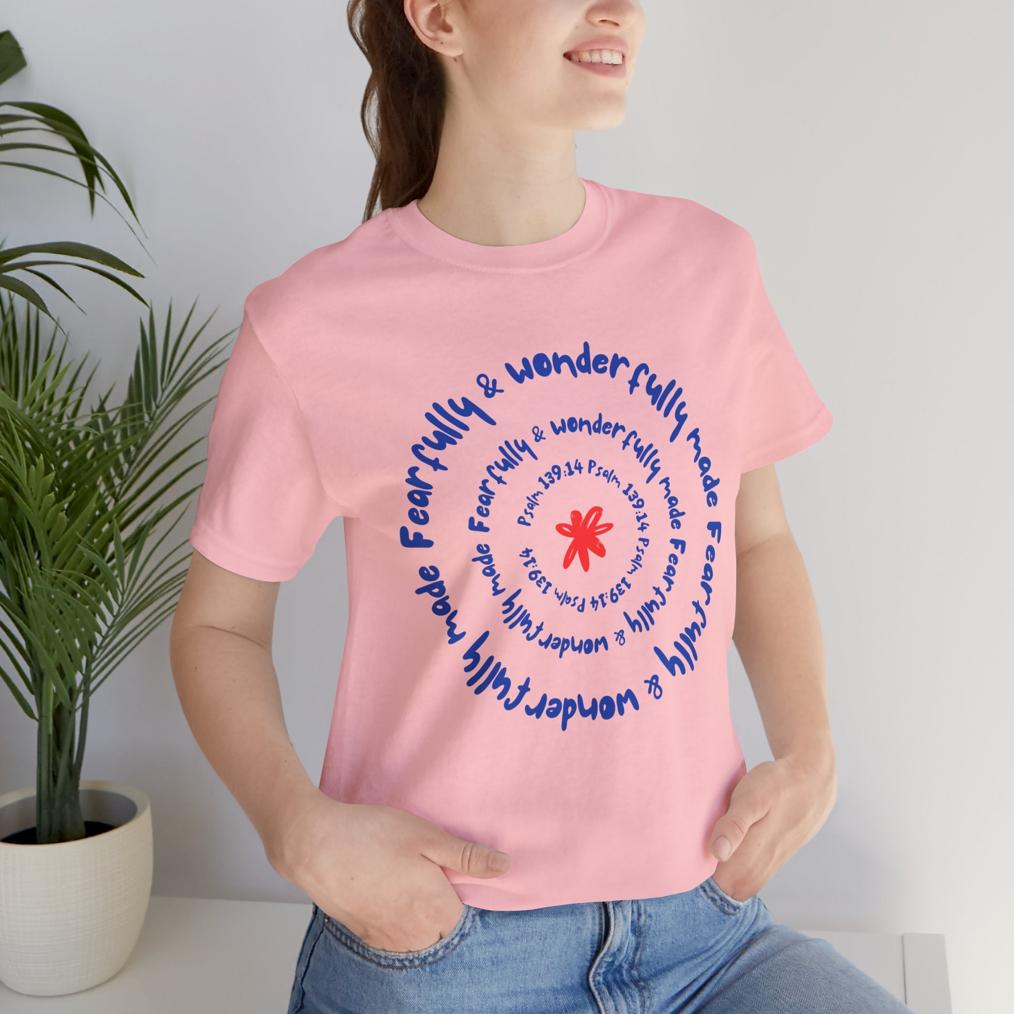 T-Shirt — 'Fearfully & Wonderfully Made' Spiral Design