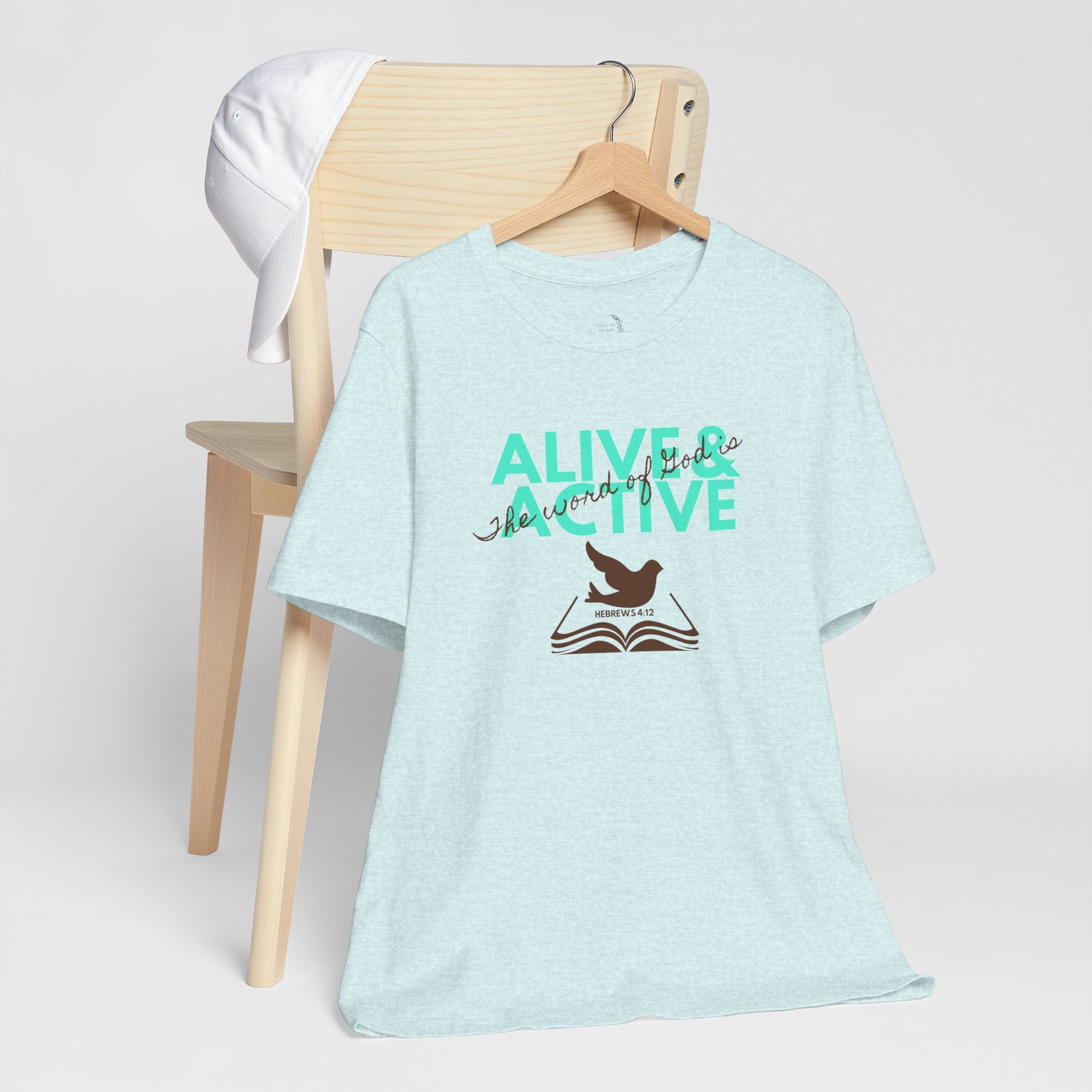 Alive & Active sword wings T-Shirt | Hebrews 4:12 scripture design