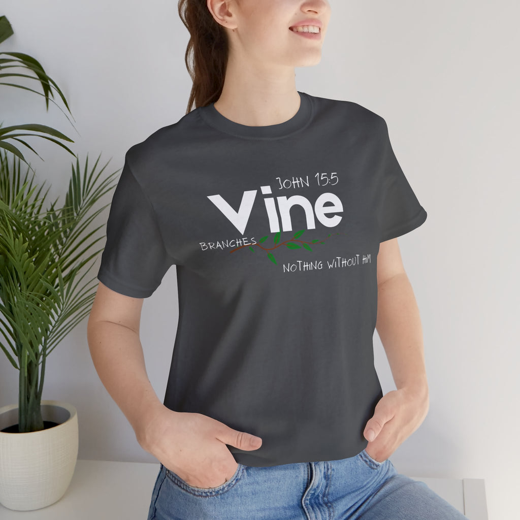 Vine typography tee T-Shirt | botanical vine script graphic