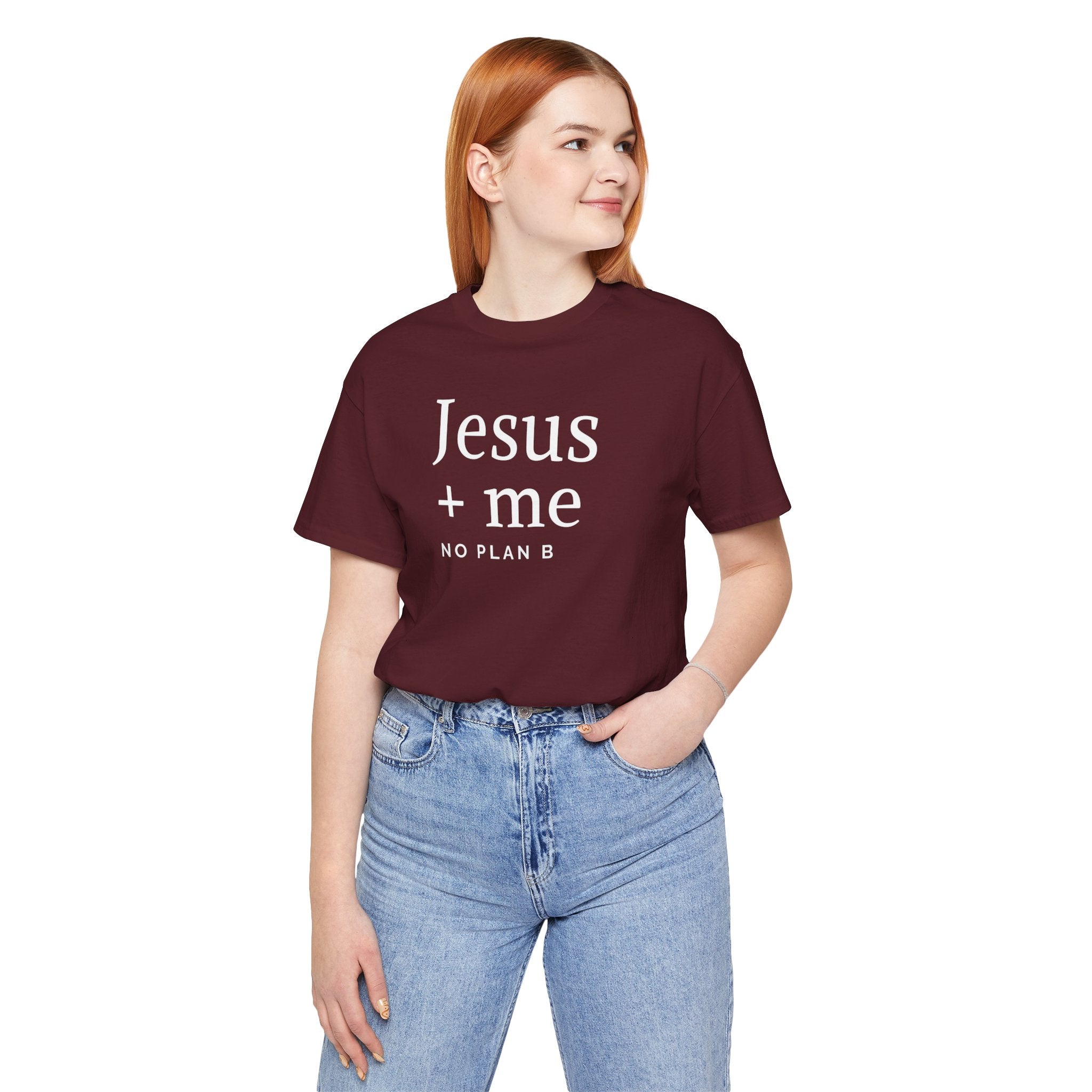 Jesus + Me No Plan B T-Shirt | Christian Cross Scripture Tee
