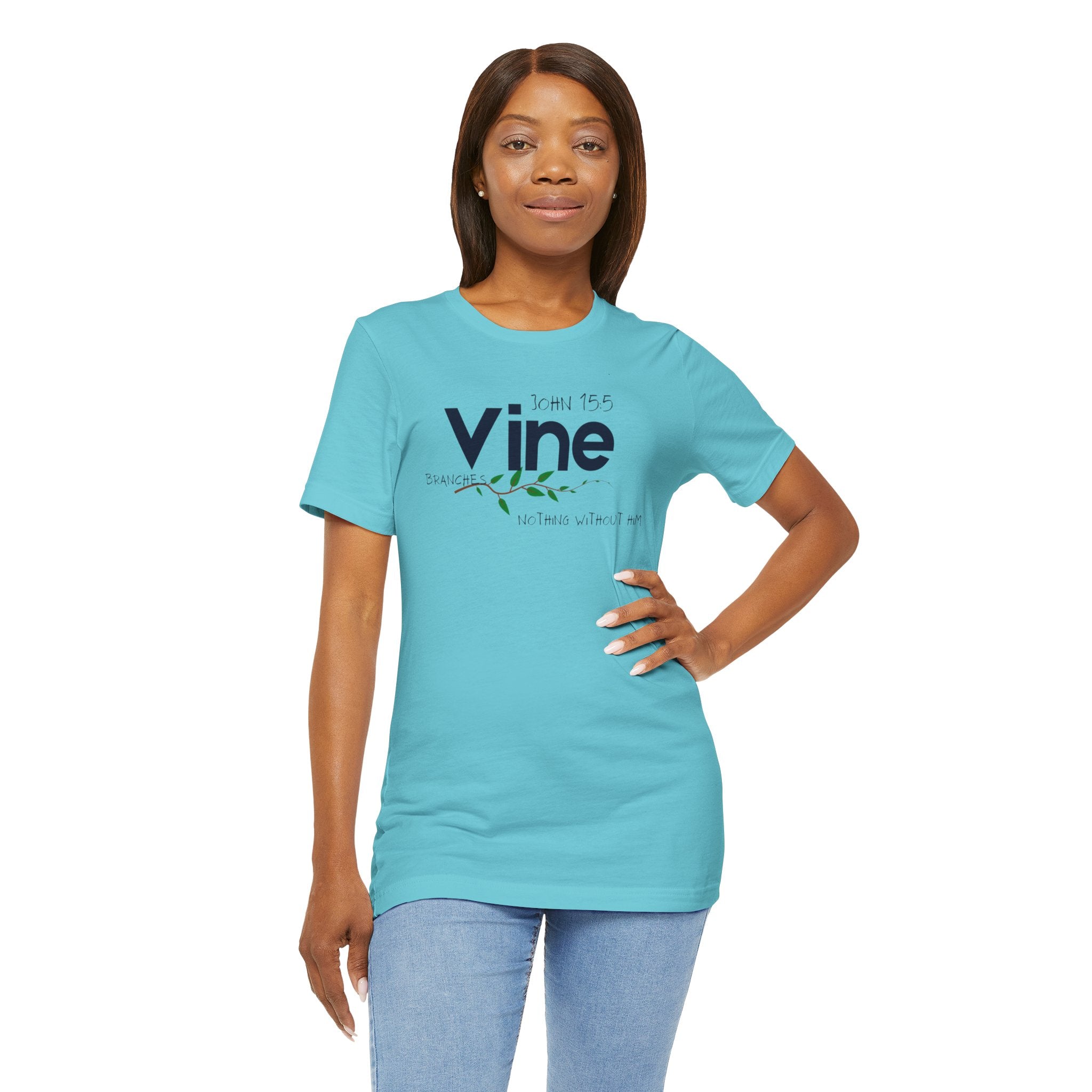 Vine typography tee T-Shirt | botanical vine script graphic