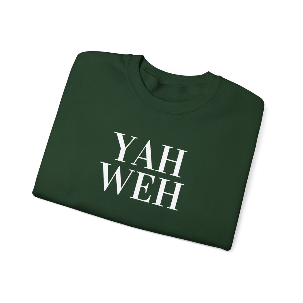 YAHWEH Minimalist Typography Sweatshirt | Religious Faith Crewneck