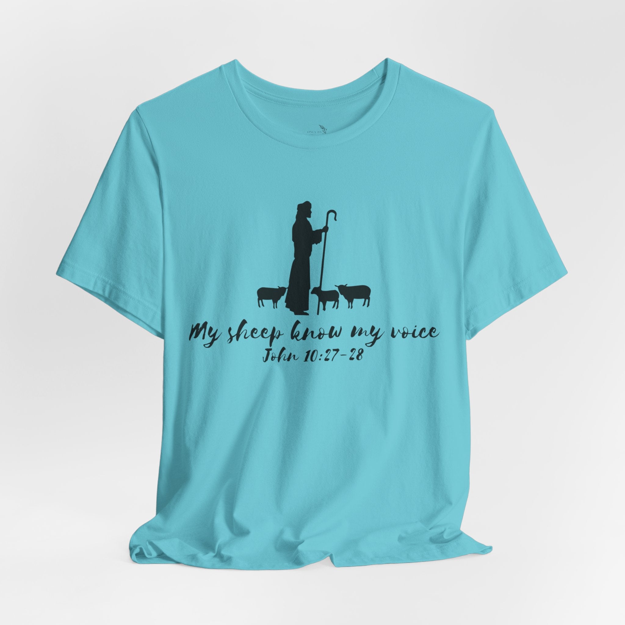 My Sheep Know My Voice shepherd silhouette T-Shirt | John 10:27 scripture