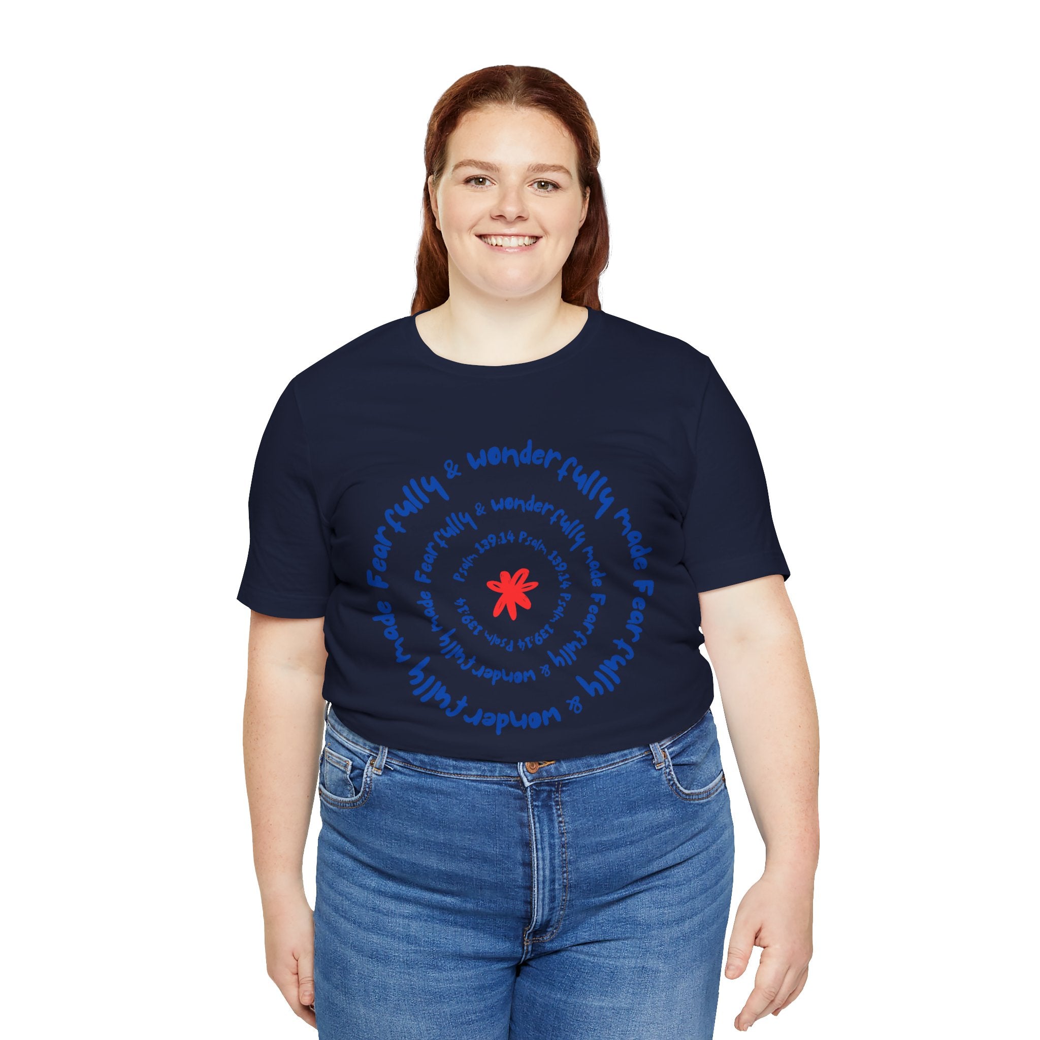 T-Shirt — 'Fearfully & Wonderfully Made' Spiral Design