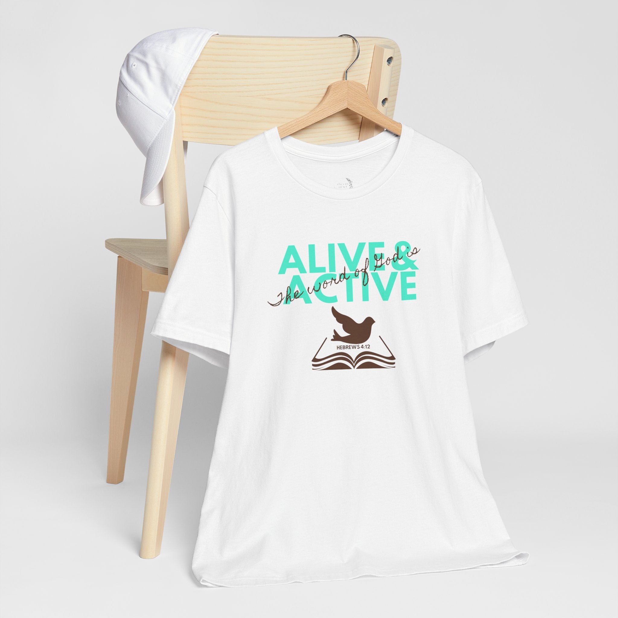 Alive & Active sword wings T-Shirt | Hebrews 4:12 scripture design