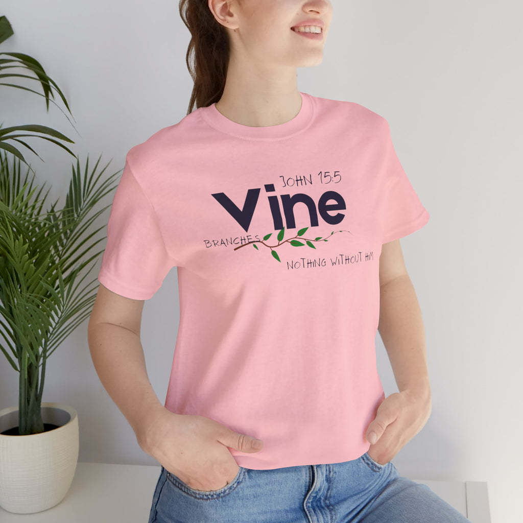 Vine typography tee T-Shirt | botanical vine script graphic