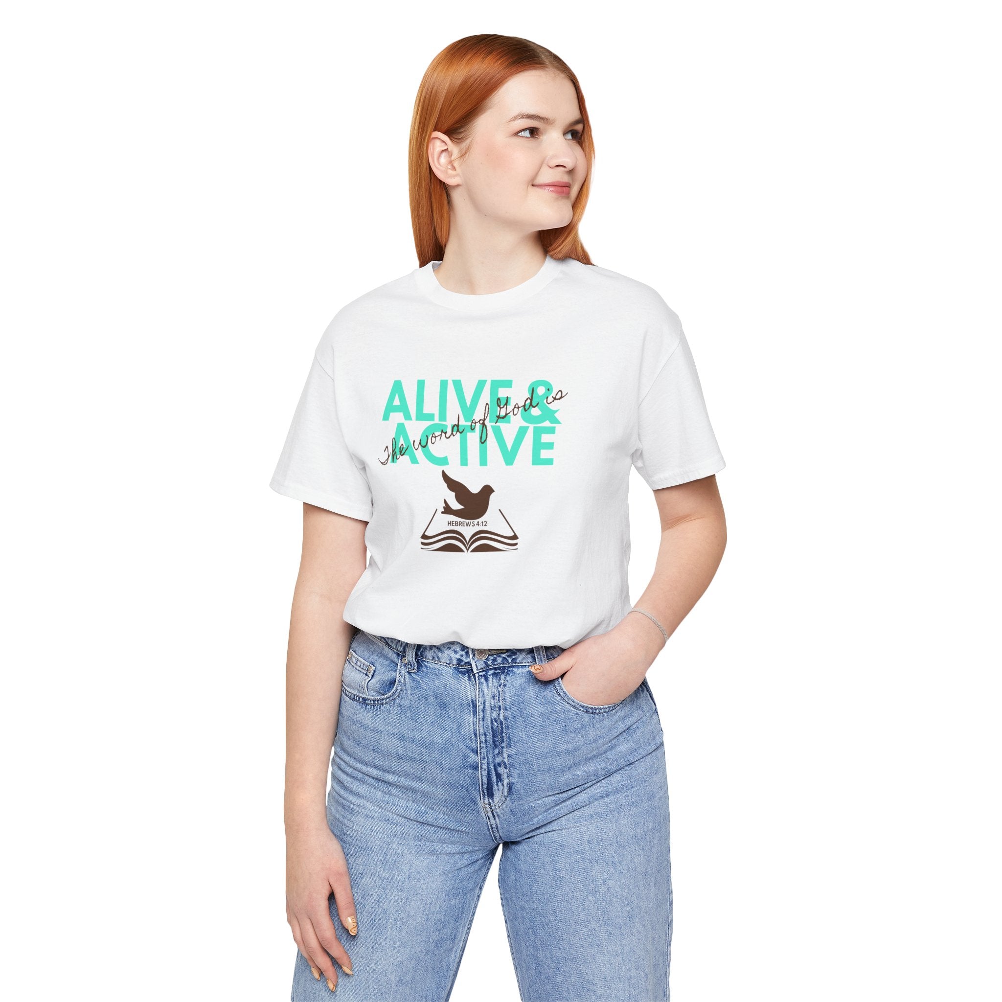 Alive & Active sword wings T-Shirt | Hebrews 4:12 scripture design