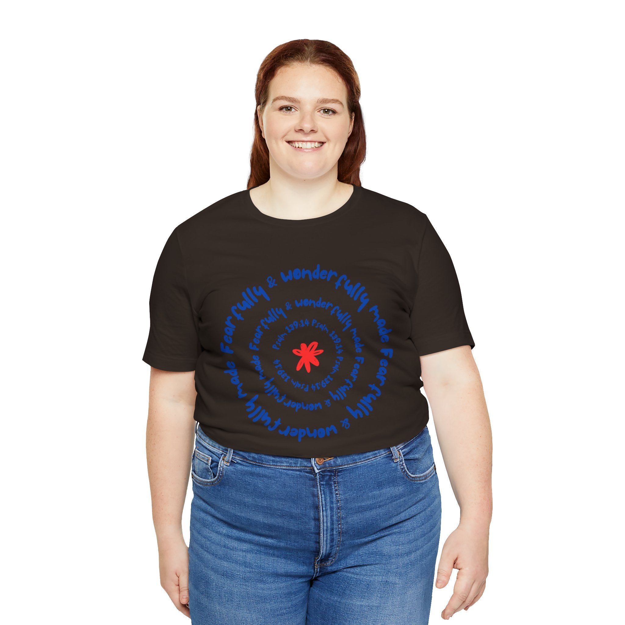 T-Shirt — 'Fearfully & Wonderfully Made' Spiral Design
