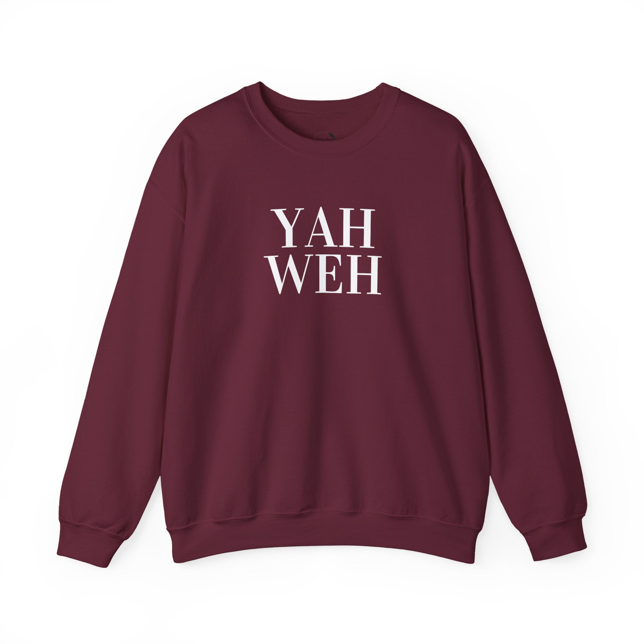 YAHWEH Minimalist Typography Sweatshirt | Religious Faith Crewneck