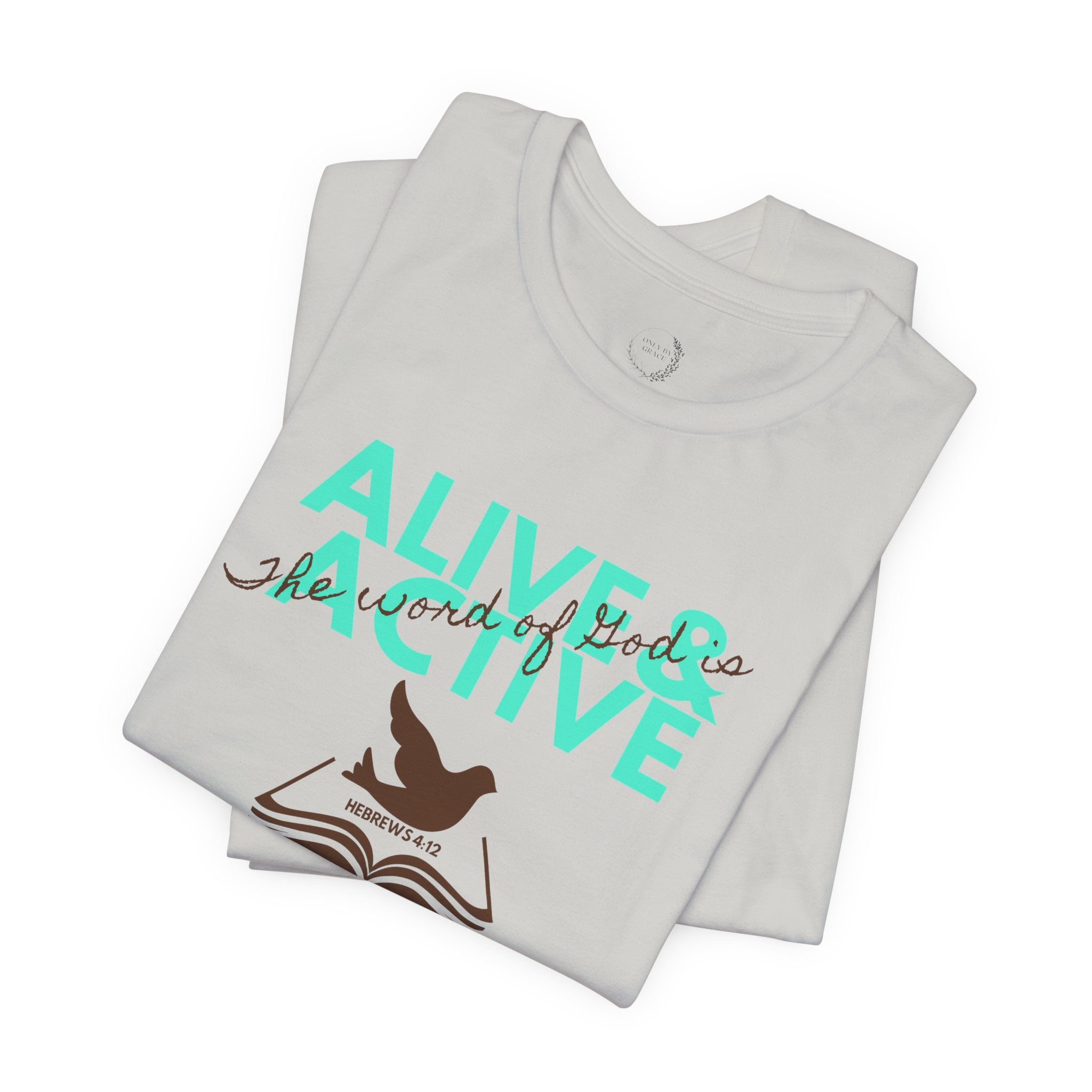 Alive & Active sword wings T-Shirt | Hebrews 4:12 scripture design