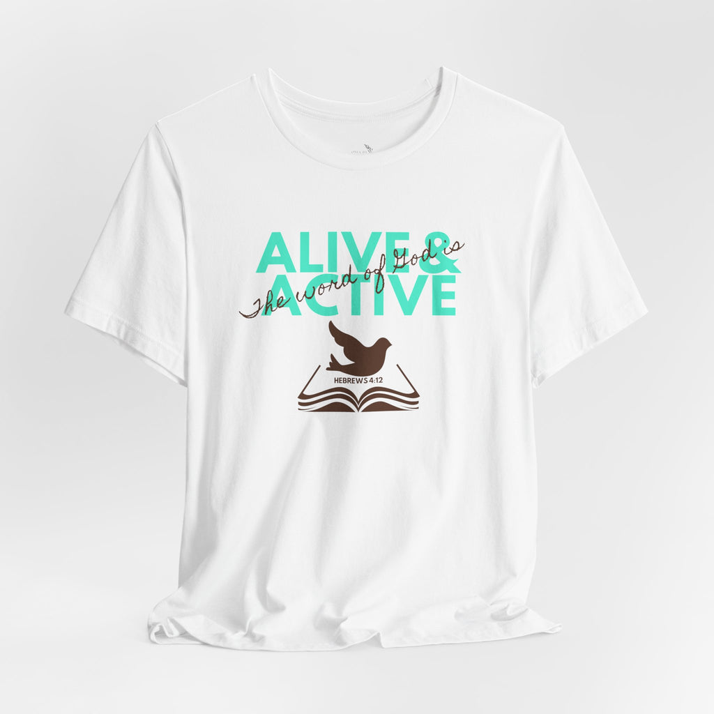 Alive & Active sword wings T-Shirt | Hebrews 4:12 scripture design