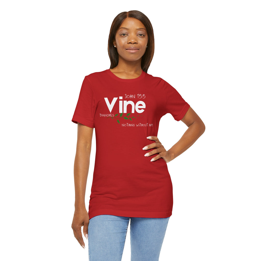 Vine typography tee T-Shirt | botanical vine script graphic
