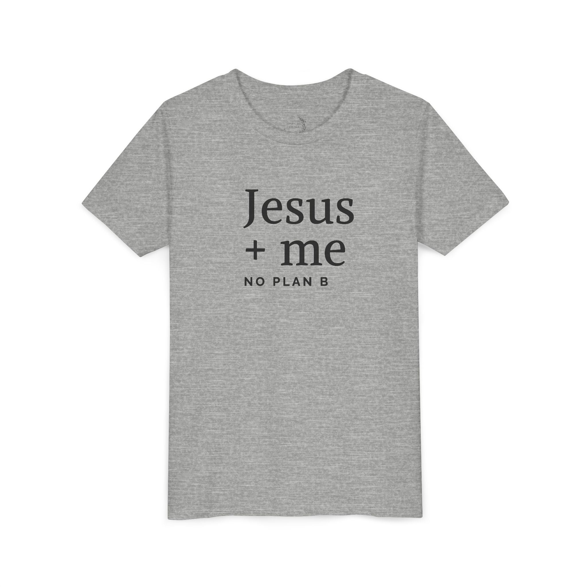 Kids Tee — "Jesus + Me No Plan B" Christian Graphic Shirt