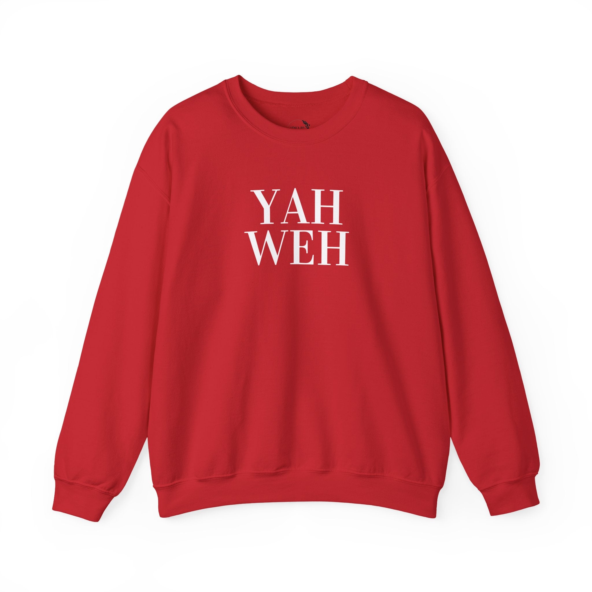 YAHWEH Minimalist Typography Sweatshirt | Religious Faith Crewneck
