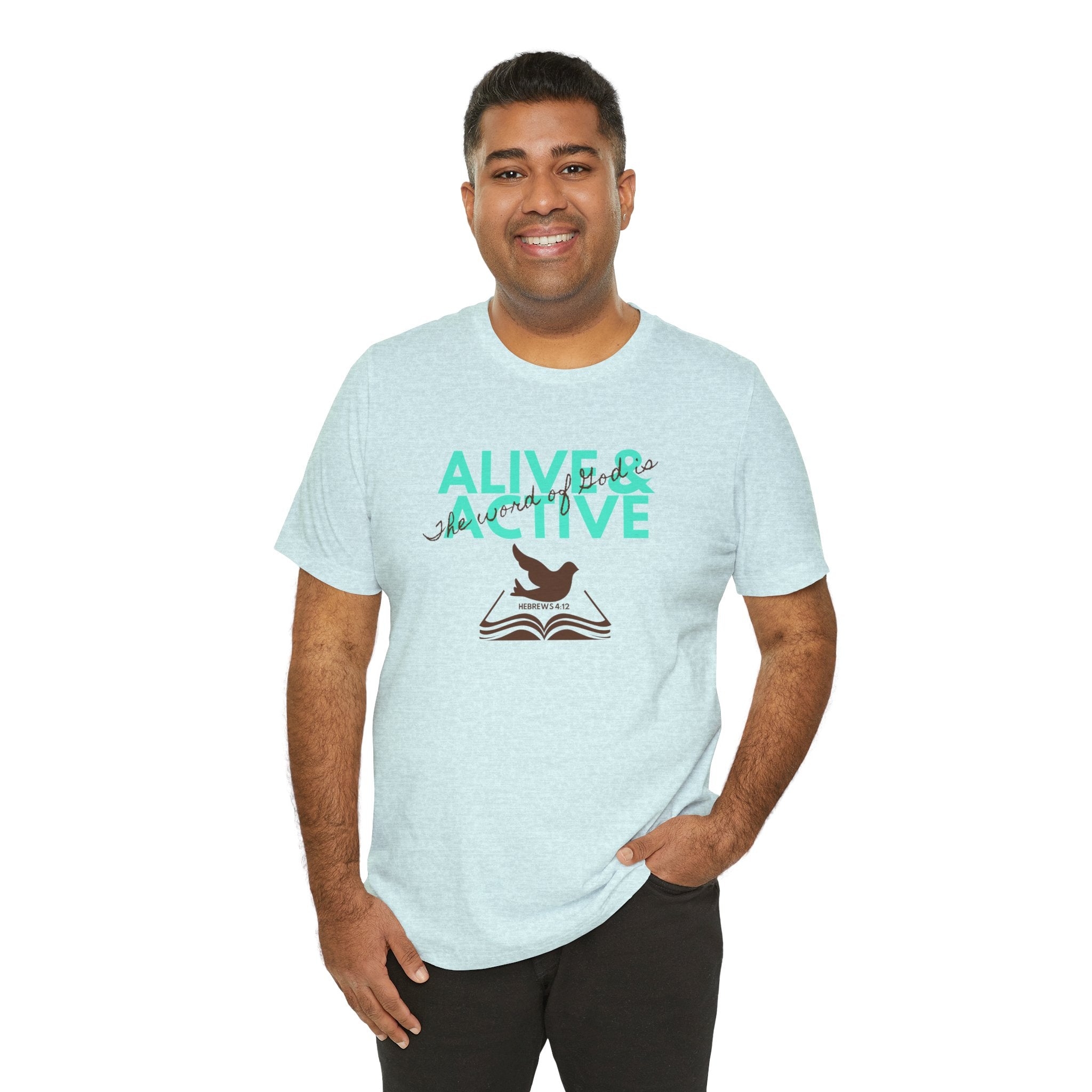 Alive & Active sword wings T-Shirt | Hebrews 4:12 scripture design