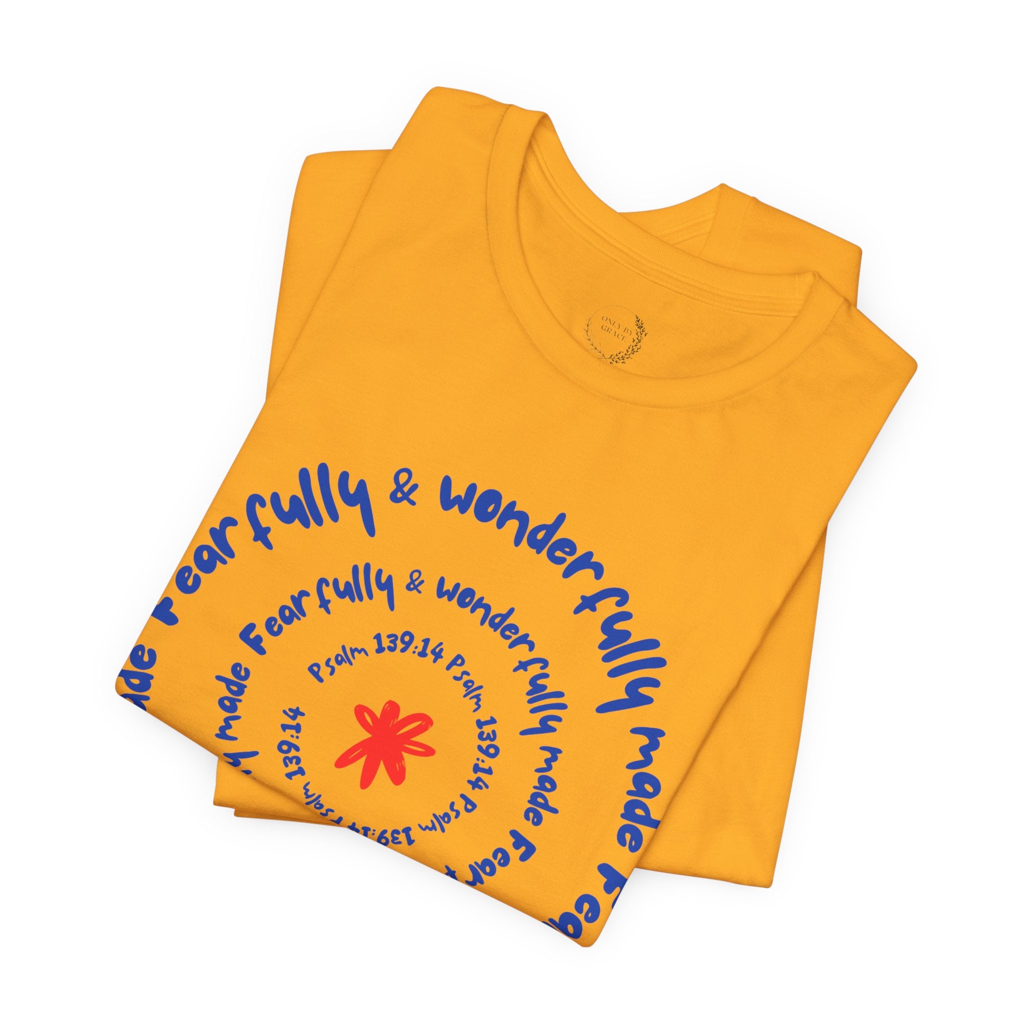 T-Shirt — 'Fearfully & Wonderfully Made' Spiral Design