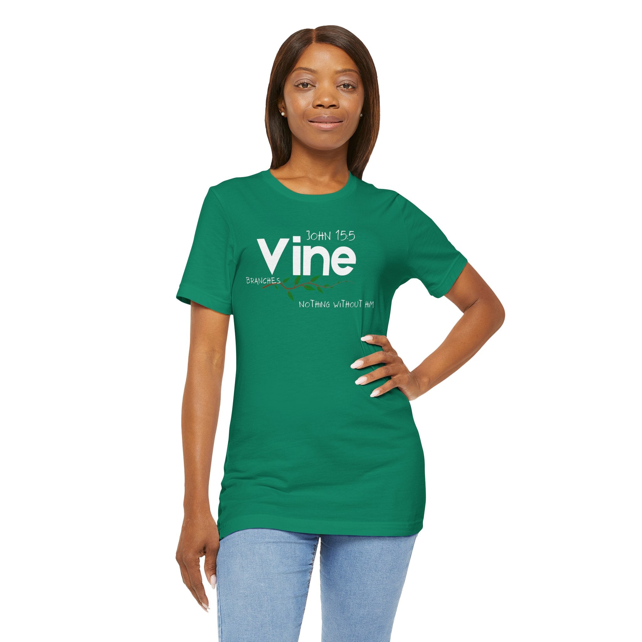 Vine typography tee T-Shirt | botanical vine script graphic