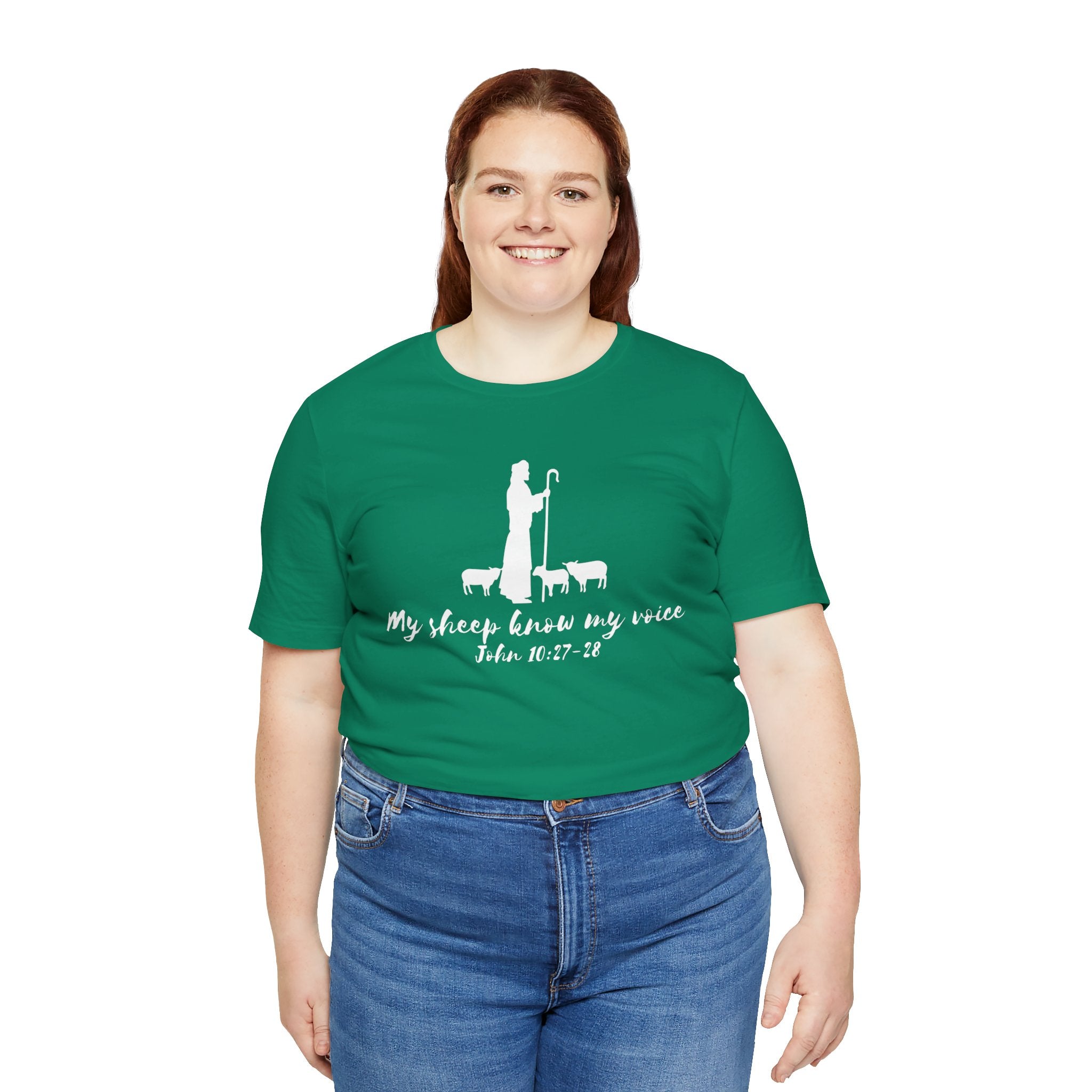 My Sheep Know My Voice shepherd silhouette T-Shirt | John 10:27 scripture