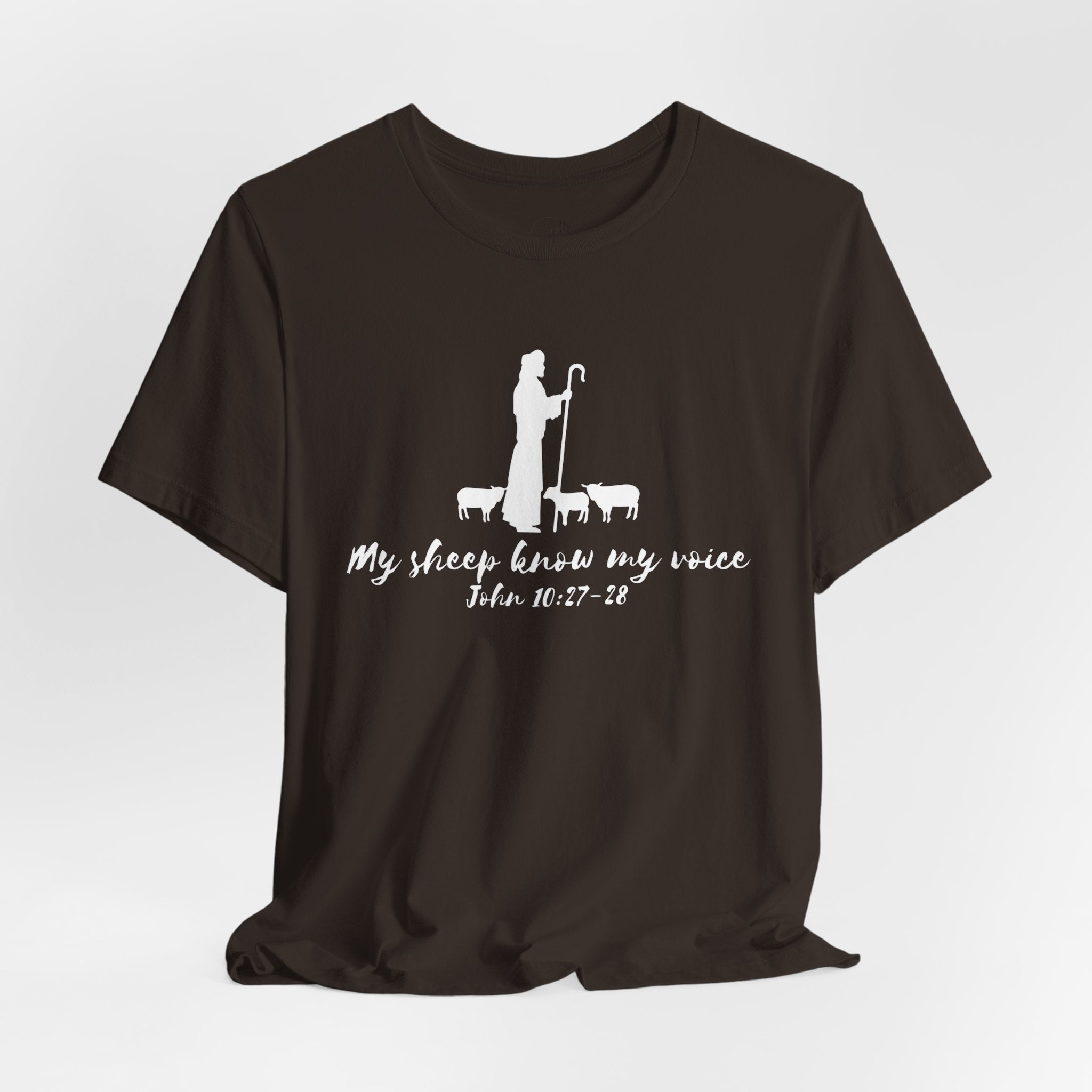 My Sheep Know My Voice shepherd silhouette T-Shirt | John 10:27 scripture