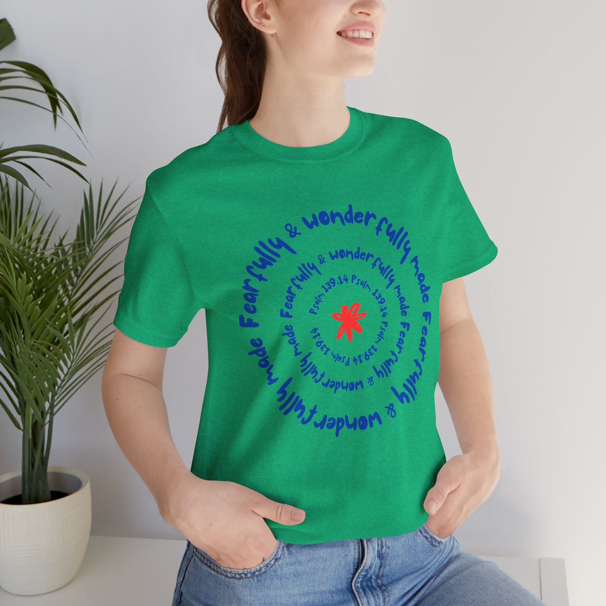 T-Shirt — 'Fearfully & Wonderfully Made' Spiral Design