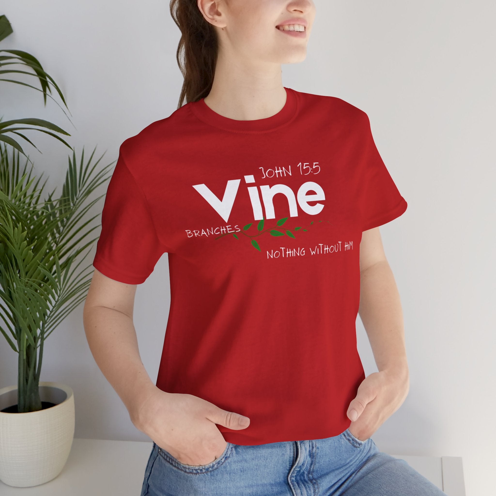 Vine typography tee T-Shirt | botanical vine script graphic