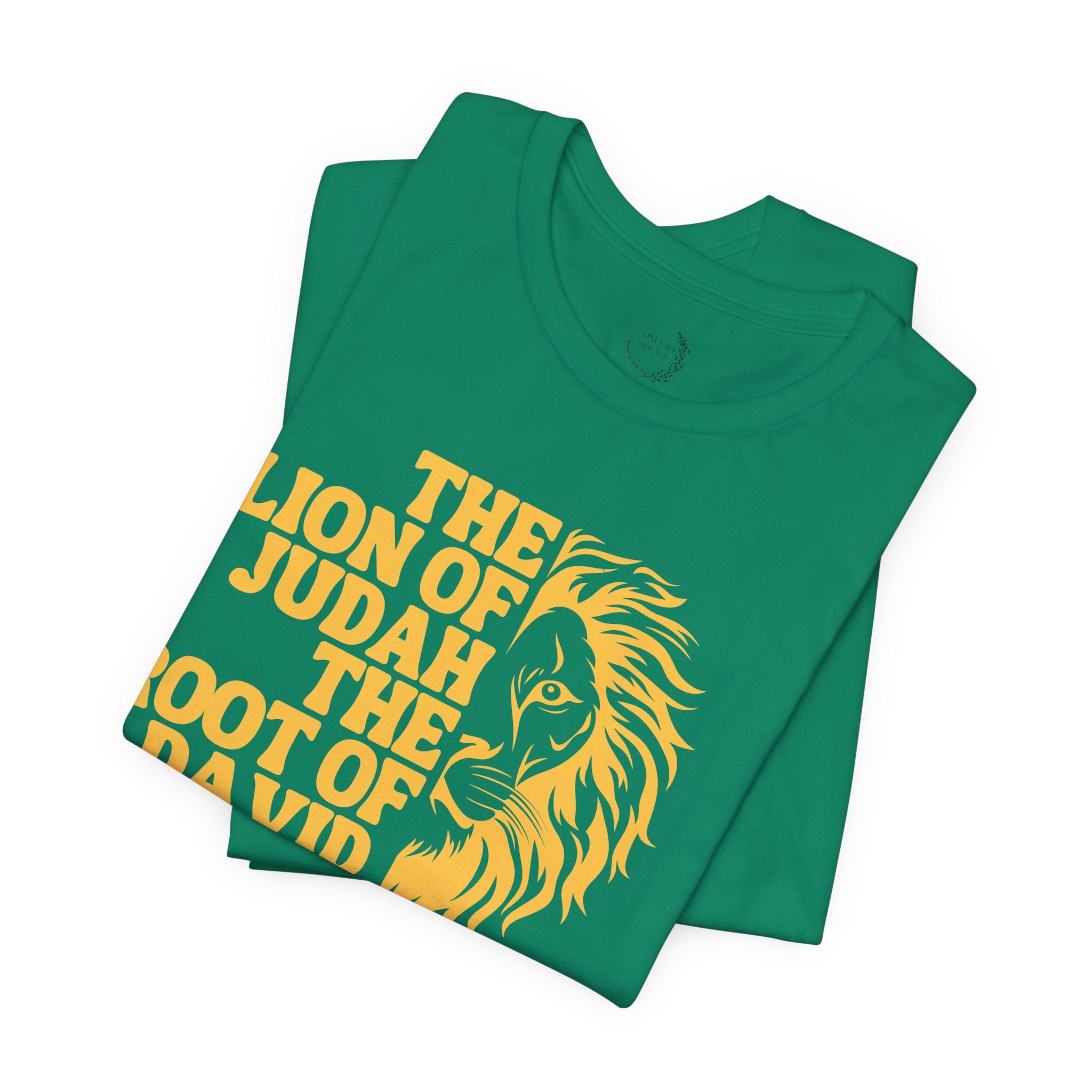 Lion of Judah T‑Shirt — "The Lion of Judah The Root of David Has Triumphed" Christian Graphic Tee
