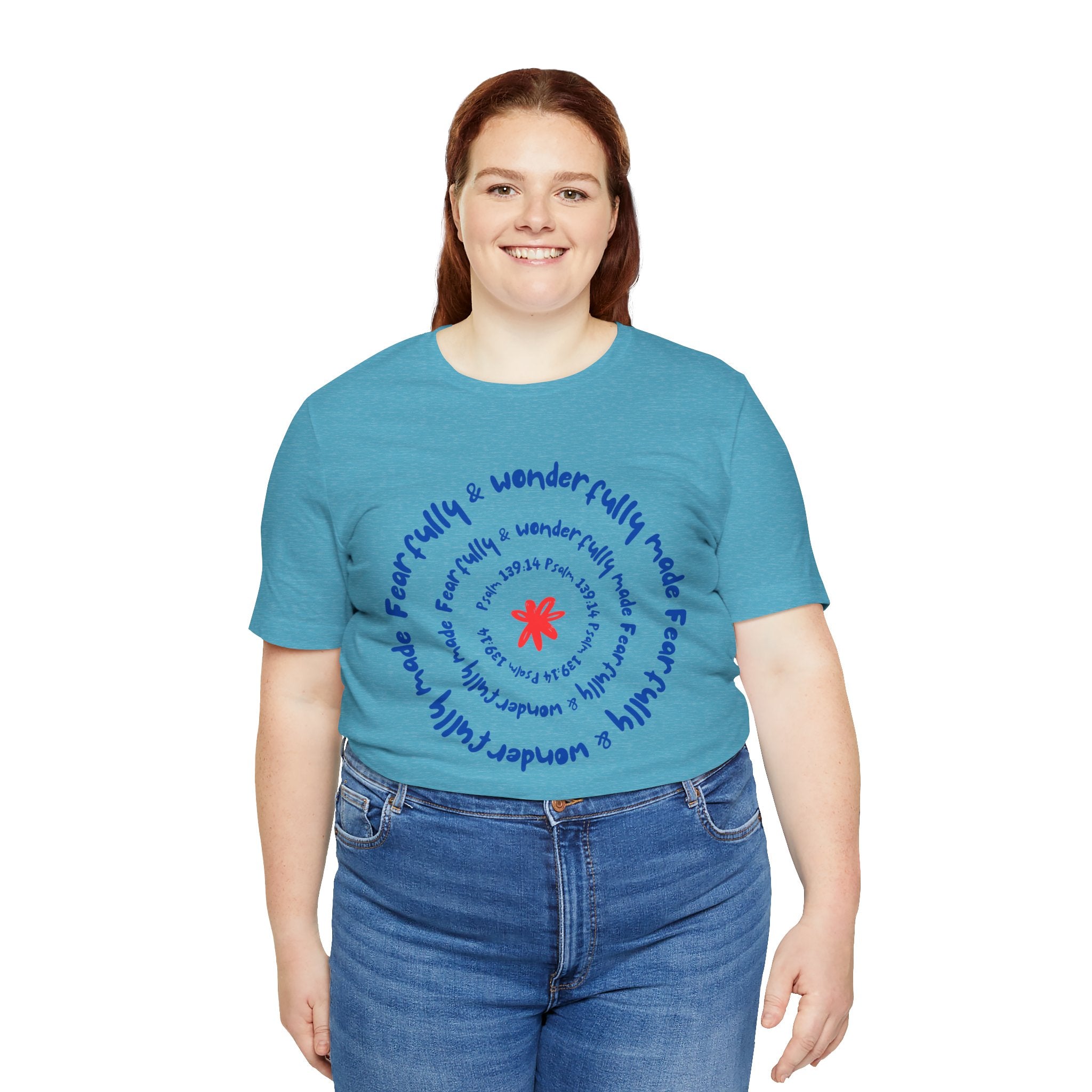 T-Shirt — 'Fearfully & Wonderfully Made' Spiral Design