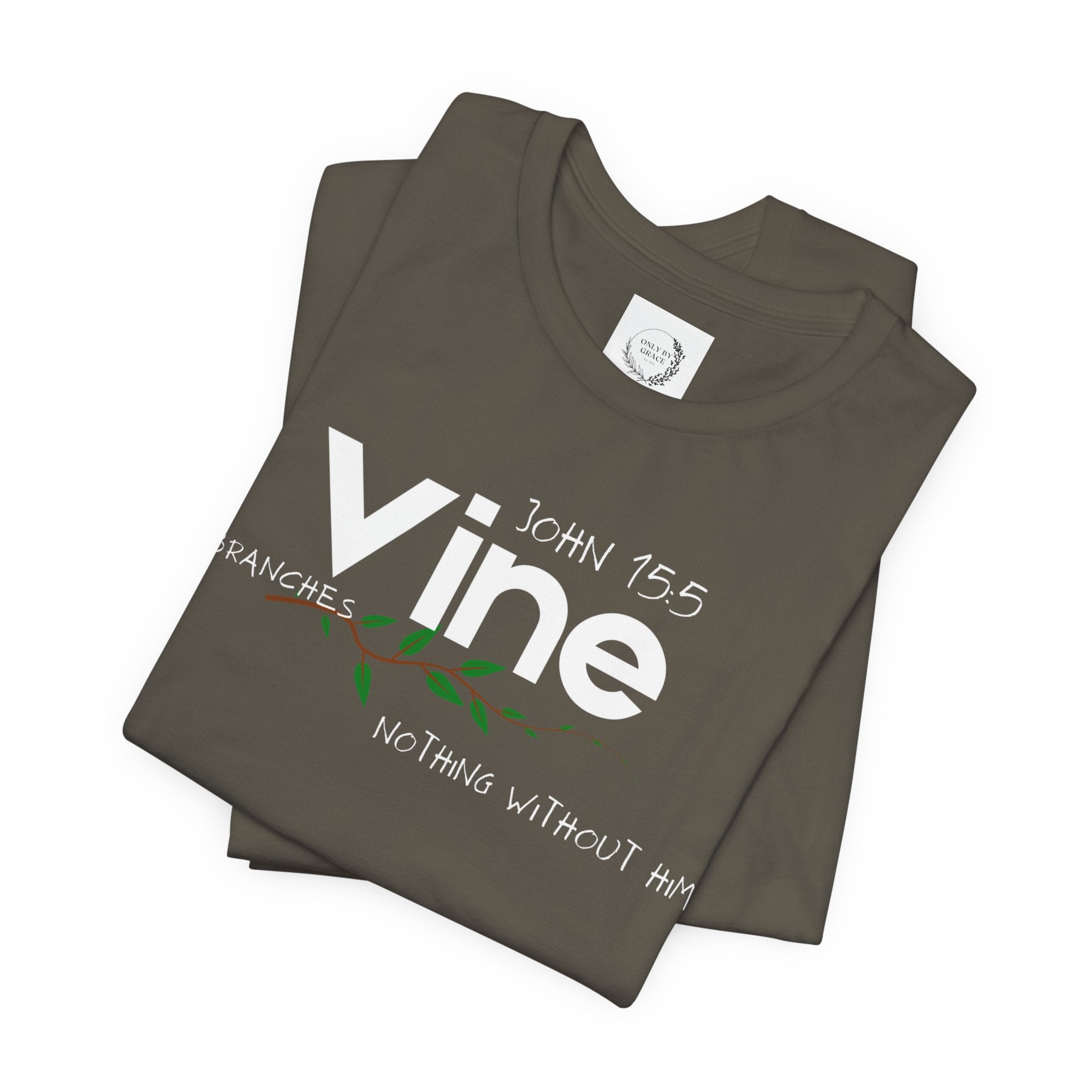 Vine typography tee T-Shirt | botanical vine script graphic