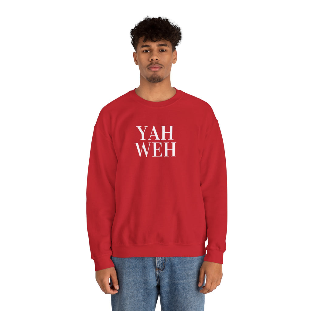 YAHWEH Minimalist Typography Sweatshirt | Religious Faith Crewneck
