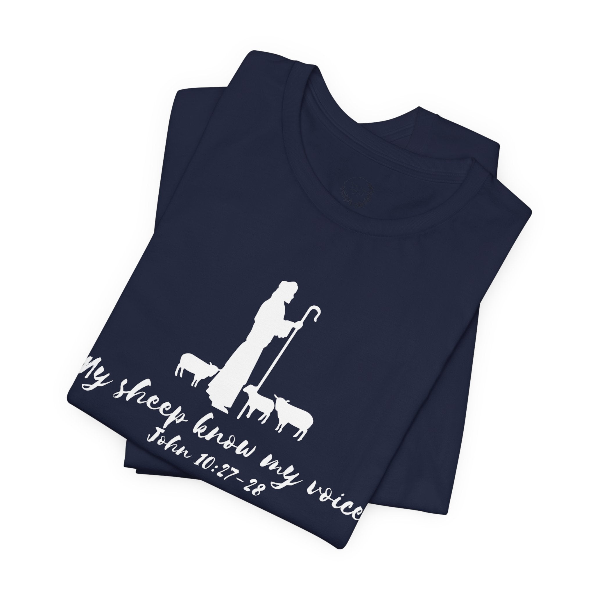 My Sheep Know My Voice shepherd silhouette T-Shirt | John 10:27 scripture