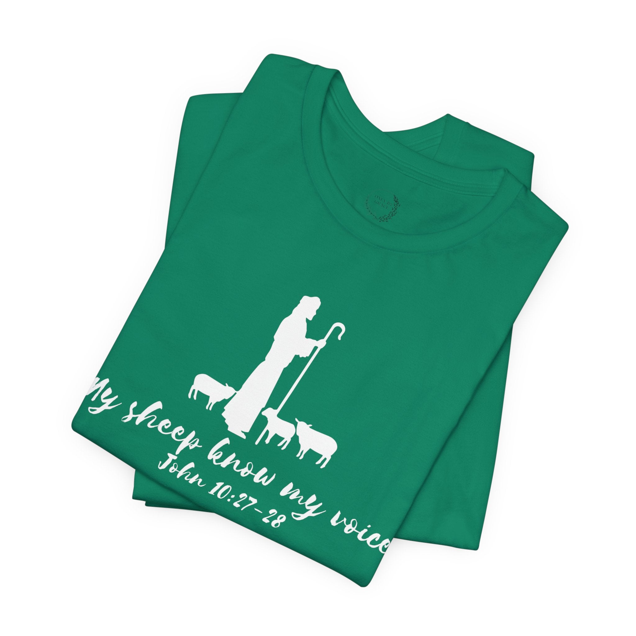 My Sheep Know My Voice shepherd silhouette T-Shirt | John 10:27 scripture