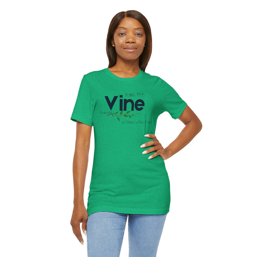 Vine typography tee T-Shirt | botanical vine script graphic